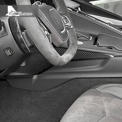 Carbon Fiber Gear Left Side Panel Cover For Corvette C8 2020-2024