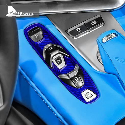 Gear shift display button frame blue