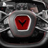 Steering Wheel Center Trim - Dry Carbon Fiber - Red 1