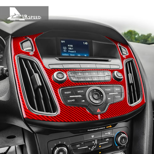 Carbon fiber central control panel decoration for Focus