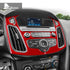Carbon fiber central control panel decoration for Focus