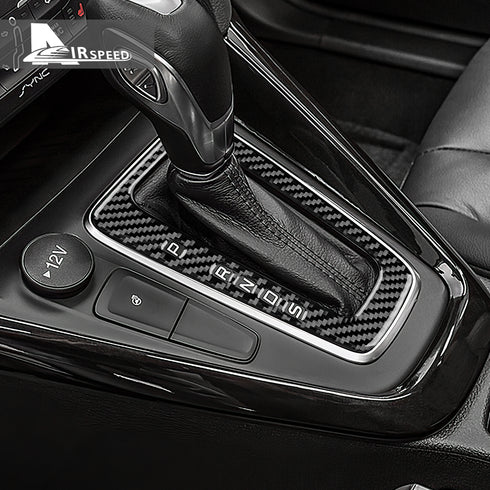 Carbon fiber gear shift panel decoration