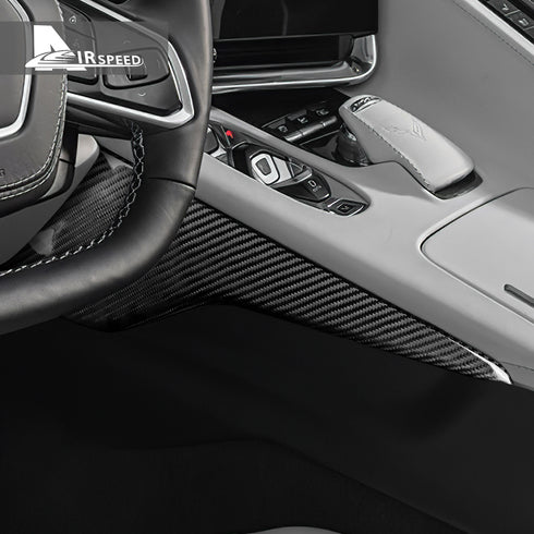 Carbon Fiber Gear Left Side Panel Cover For Corvette C8 2020-2024