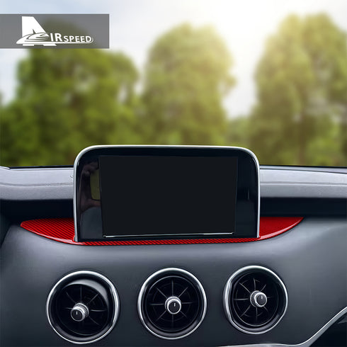 Central control 10.25 inch screen base sticker (left hand drive) - red carbon fiber