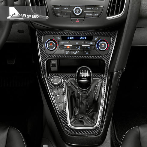 Carbon fiber gear shift outer frame panel decoration for Focus