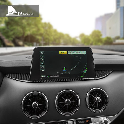 Carbon Fiber Center Screen Base Sticker For Kia Stinger 2019-2023