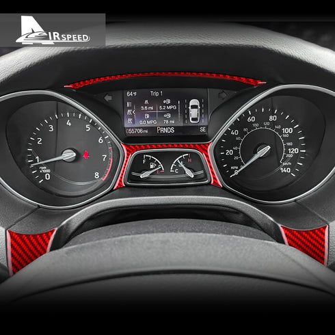 Carbon fiber decorative part for the speedometer, suitable for Ford Focus