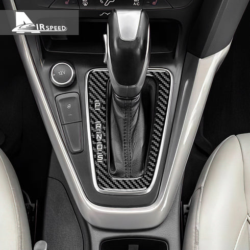 Carbon fiber gear shift panel decoration