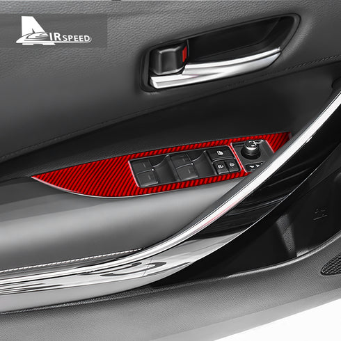 Window lift frame (left hand drive) - red carbon fiber