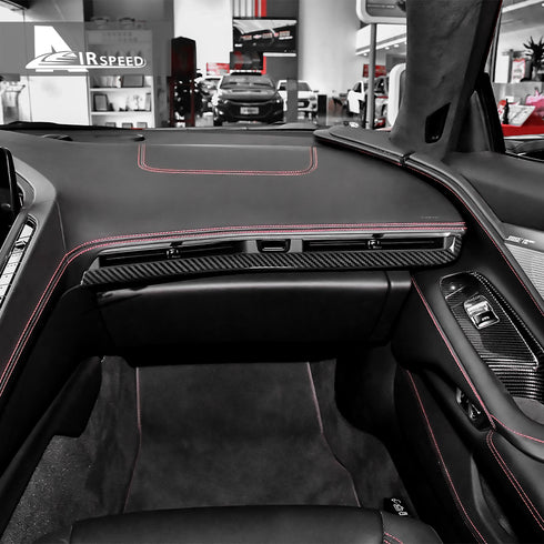 Carbon Fiber Dashboard Passenger Trim Strip For Corvette C8 2020-2021