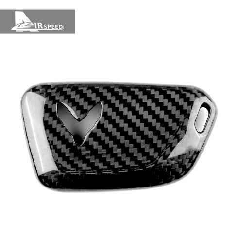 Dry Carbon Fiber Car Key Protective Cover For Corvette C8