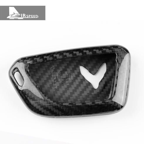 Dry Carbon Fiber Car Key Protective Cover For Corvette C8
