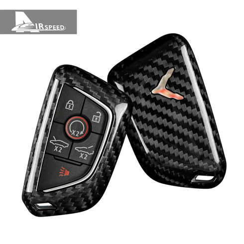 Dry Carbon Fiber Car Key Protective Cover For Corvette C8