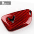Dry Carbon Fiber Car Key Red Protective Cover For Corvette C8