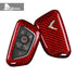 Dry Carbon Fiber Car Key Red Protective Cover For Corvette C8