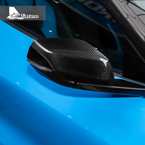 Dry Carbon Fiber Mirror Cover For Corvette C8 2020-2023