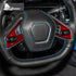 Dry Carbon Fiber Steering Wheel Button Panel Red Trim For Corvette C8 2020-2022