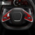 Dry Carbon Fiber Steering Wheel Button Panel Red Trim For Corvette C8 2020-2022