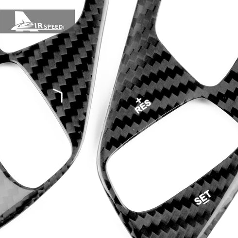 Dry Carbon Fiber Steering Wheel Button Panel Trim For Corvette C8 2020-2022