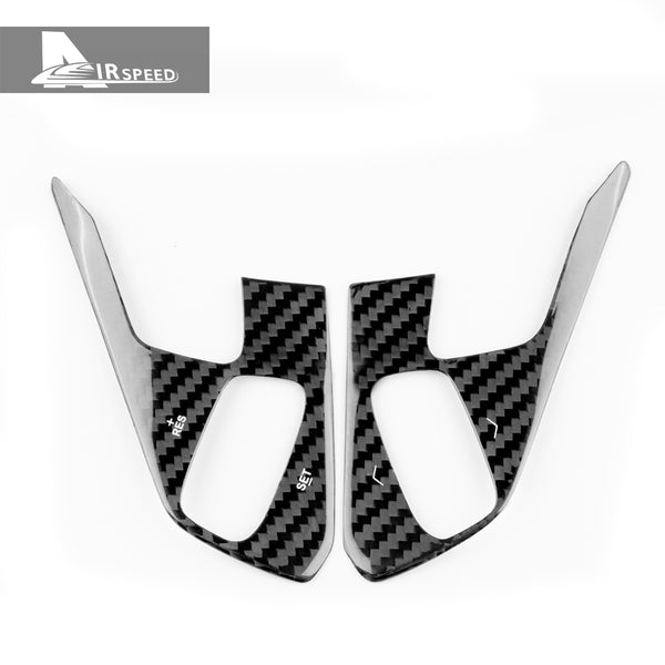 Dry Carbon Fiber Steering Wheel Button Panel Trim For Corvette C8 2020-2022