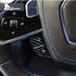 Dry Carbon Fiber Steering Wheel Radio Adjustment Button Blue Trim For Corvette C8 2020-2022