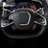 Dry Carbon Fiber Steering Wheel Radio Adjustment Button Red Trim For Corvette C8 2020-2022