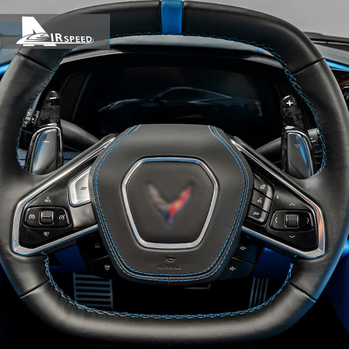 Dry Carbon Fiber Steering Wheel Shift Paddles For Corvette C8 2020-2022