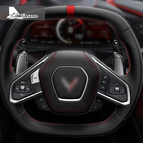 Dry Carbon Fiber Steering Wheel Shift Paddles For Corvette C8 2020-2022