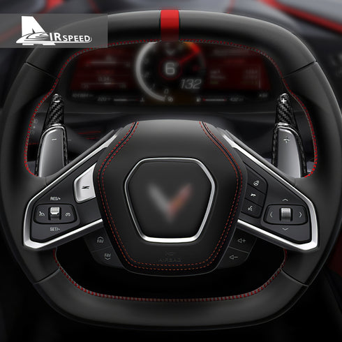 Dry Carbon Fiber Steering Wheel Shift Paddles For Corvette C8 2020-2022