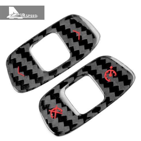 Dry Carbon Fiber Steering Wheel Volume Control Button Trim For Corvette C8 2020-2022