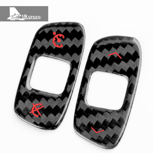 Dry Carbon Fiber Steering Wheel Volume Control Button Trim For Corvette C8 2020-2022