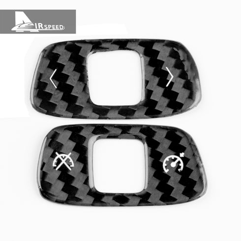 Dry Carbon Fiber Steering Wheel Volume Control Button Trim For Corvette C8 2020-2022