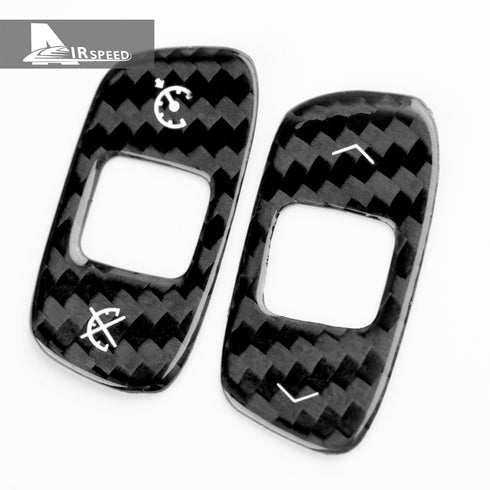 Dry Carbon Fiber Steering Wheel Volume Control Button Trim For Corvette C8 2020-2022