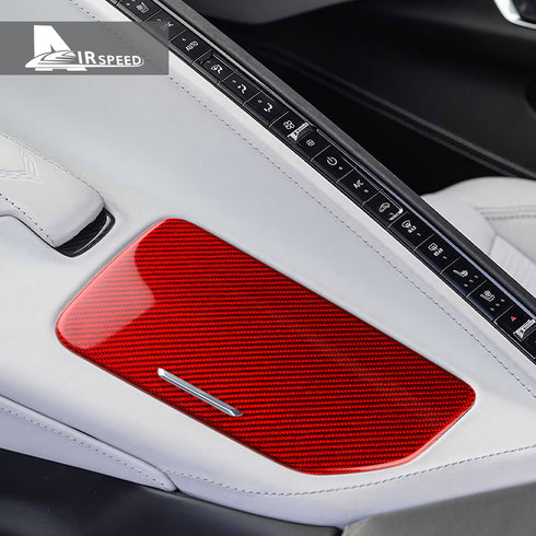 Carbon Fiber Gear Cup Cover Trim For Corvette C8 2020-2024