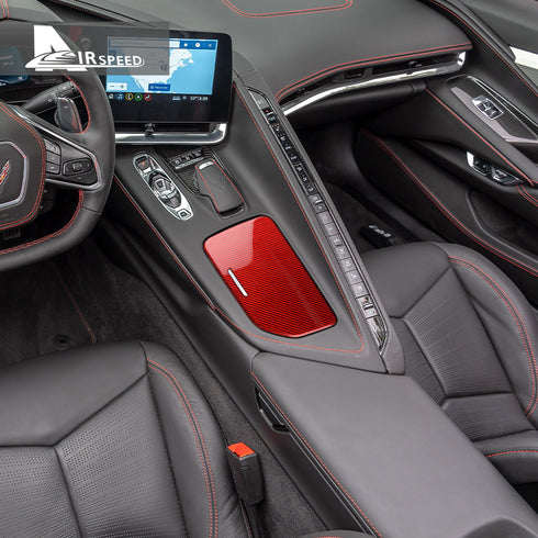 Carbon Fiber Gear Cup Cover Trim For Corvette C8 2020-2024