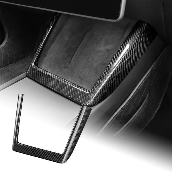 Carbon Fiber Wireless Charger Trim For Tesla Model 3 2024