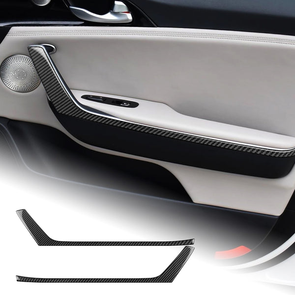Carbon Fiber Door Armrest Trim Strip for Kia Stinger 2019-2023