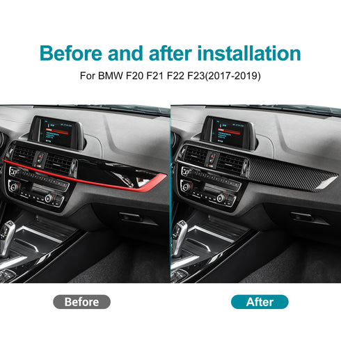 Carbon Fiber Center Air Vent Trim Strip For BMW F20 F21 2017-2019