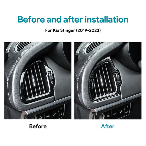 Carbon Fiber Center Air Vent Trim For Kia Stinger 2019-2023