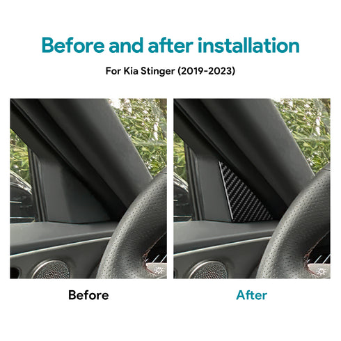 Carbon Fiber Inner Door Triangle Cover For Kia