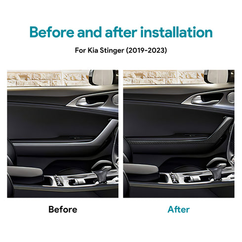 Carbon Fiber Door Armrest Trim Strip for Kia Stinger 2019-2023