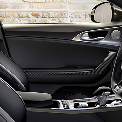 Carbon Fiber Door Armrest Trim Strip for Kia Stinger 2019-2023