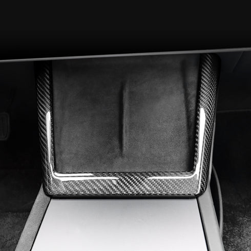 Carbon Fiber Wireless Charger Trim For Tesla Model 3 2024