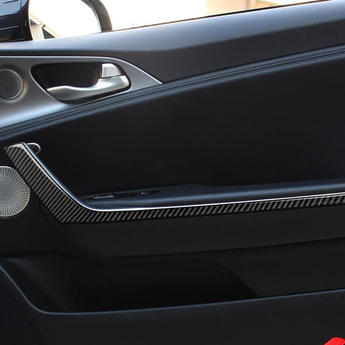 Carbon Fiber Door Armrest Trim Strip for Kia Stinger 2019-2023