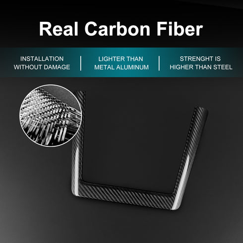 Carbon Fiber Wireless Charger Trim For Tesla Model 3 2024
