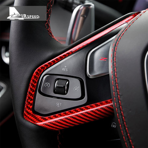Carbon Fiber Steering Wheel Trim For Corvette C8 2020-2022