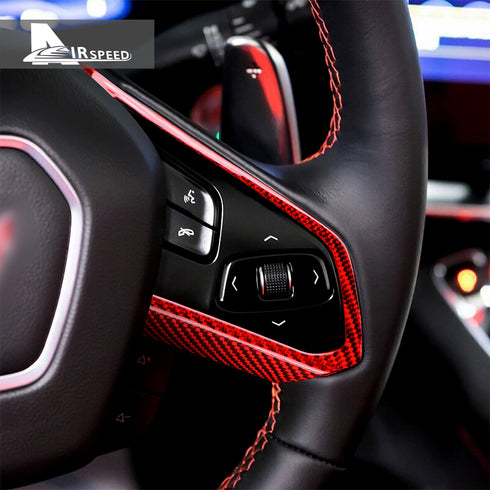 Carbon Fiber Steering Wheel Trim For Corvette C8 2020-2022