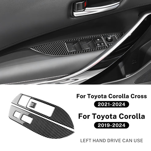 Carbon Fiber Window Lift Frame Trim For Toyota Corolla