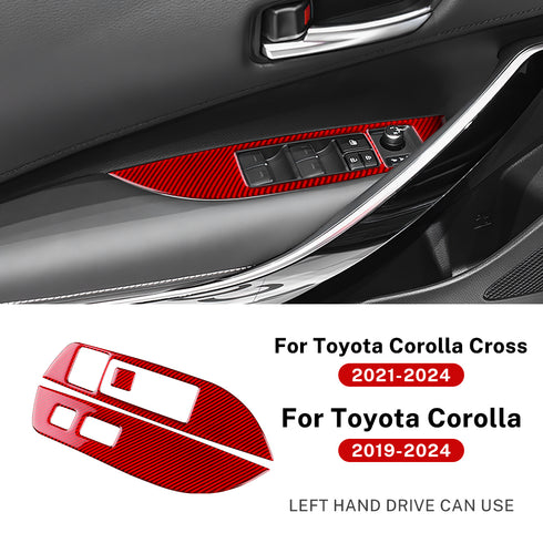 Carbon Fiber Window Lift Frame Trim For Toyota Corolla