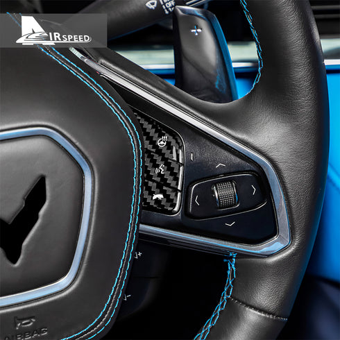 Carbon Fiber Steering Wheel Trim Kit For Corvette C8 2020-2023